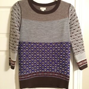 J Crew Crew Neck Holiday Sweater